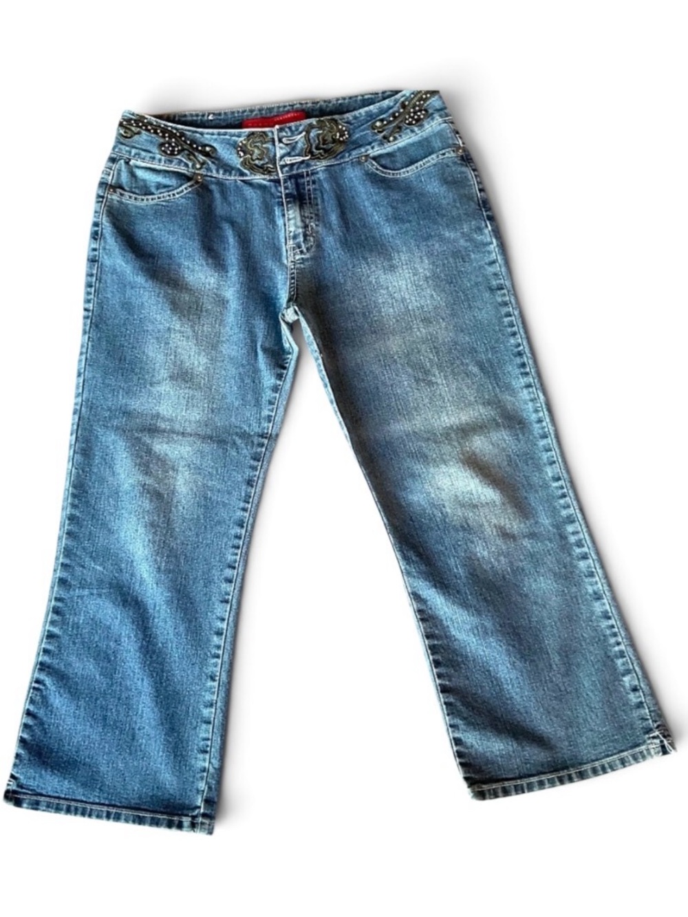 *Cosmopolitan Jeansware Cropped Embellished Jeans sz 8